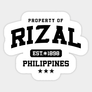Rizal - Property of the Philippines Shirt Sticker